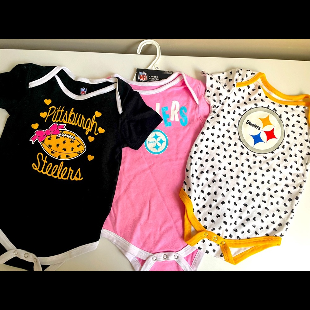 NWT Pittsburgh Steeler onesies 24m